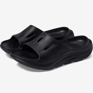 Hoka Black Slides Sandals